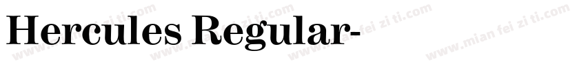 Hercules Regular字体转换